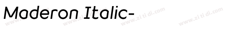 Maderon Italic字体转换